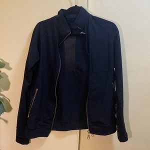 Zyia Gold Zipper Mesh Active Black Zip Up Jacket